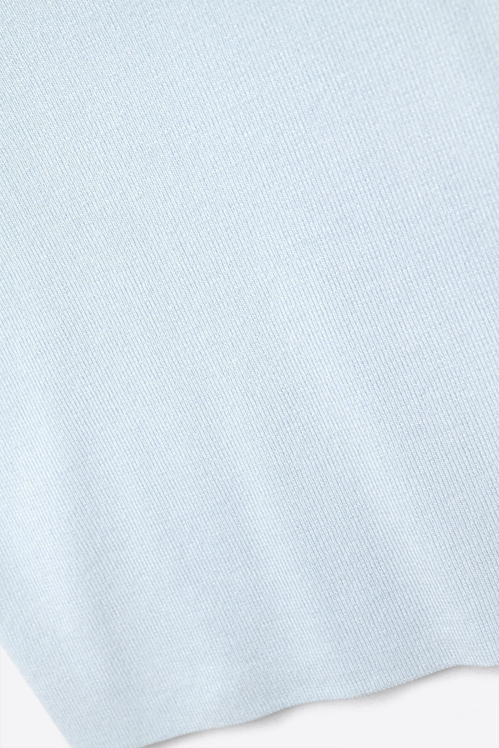 Top en tricot côtelé Baby Blue avec col en V et bretelles spaghetti