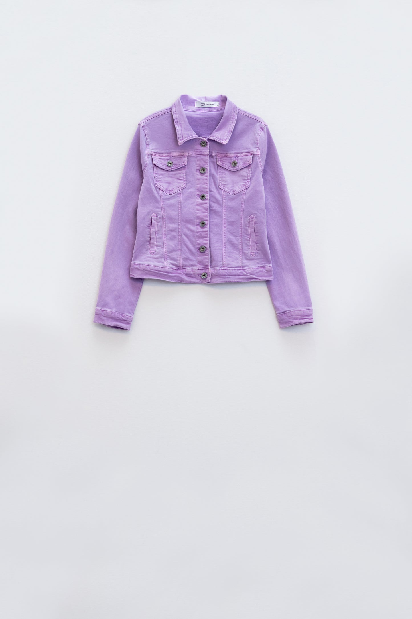 Veste camionneur en denim slim en lilas