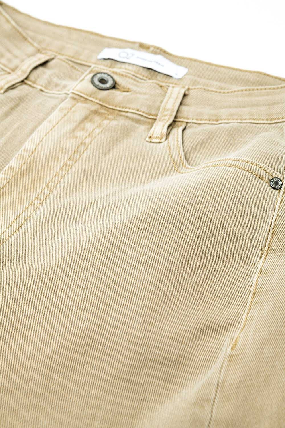 Pantalon extra large en beige lavé