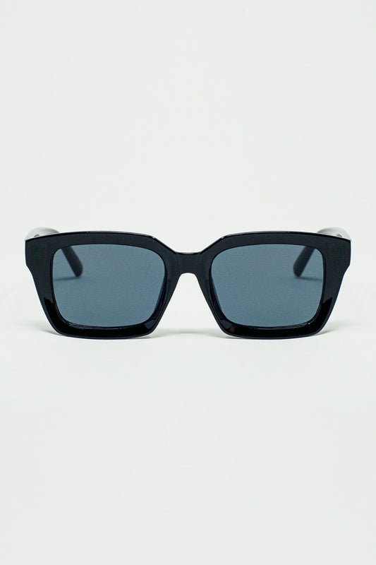 Lunettes de soleil à monture carrée épaisse et rétro
