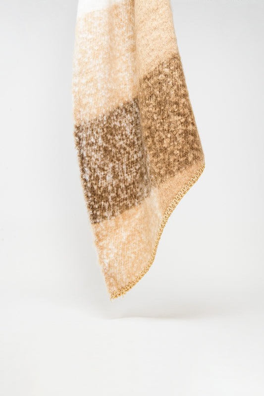 Foulard en beige et marron