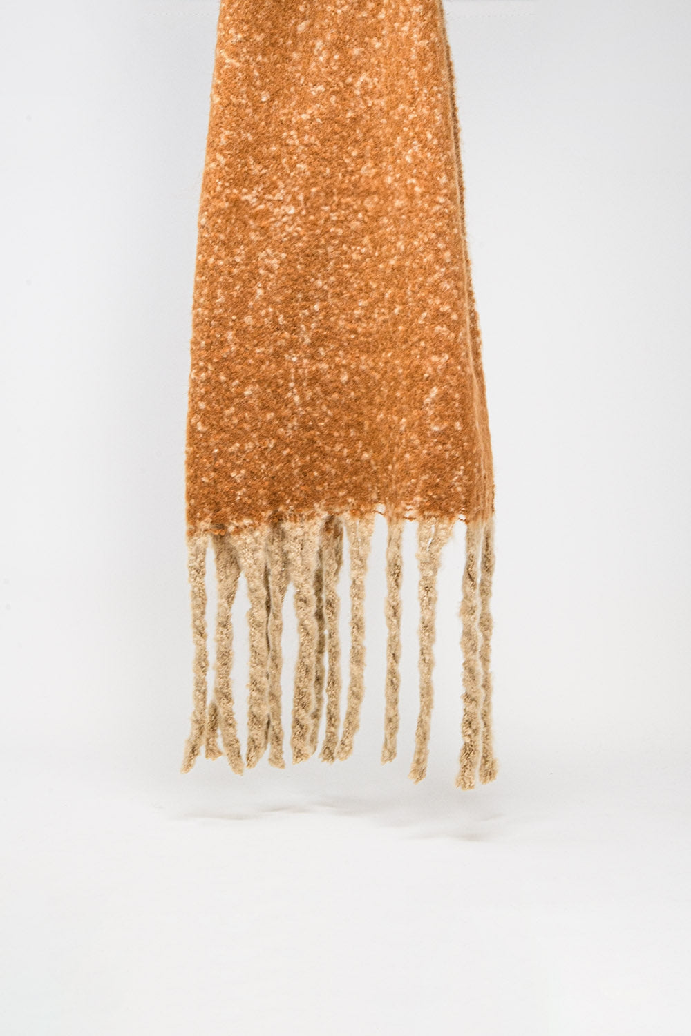 Écharpe à franges en beige