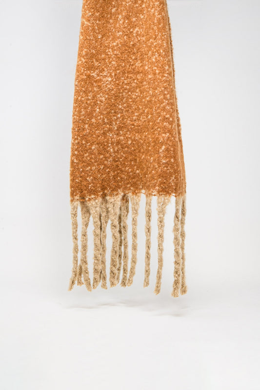 Écharpe à franges en beige