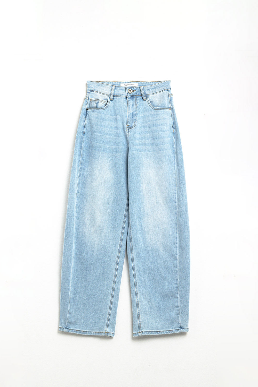Jean Boyfriend extensible à délavage clair