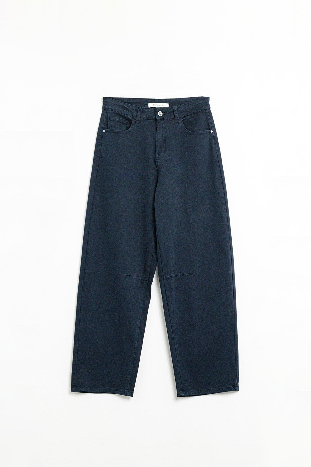 Jean stretch confortable avec jambe droite en bleu marine