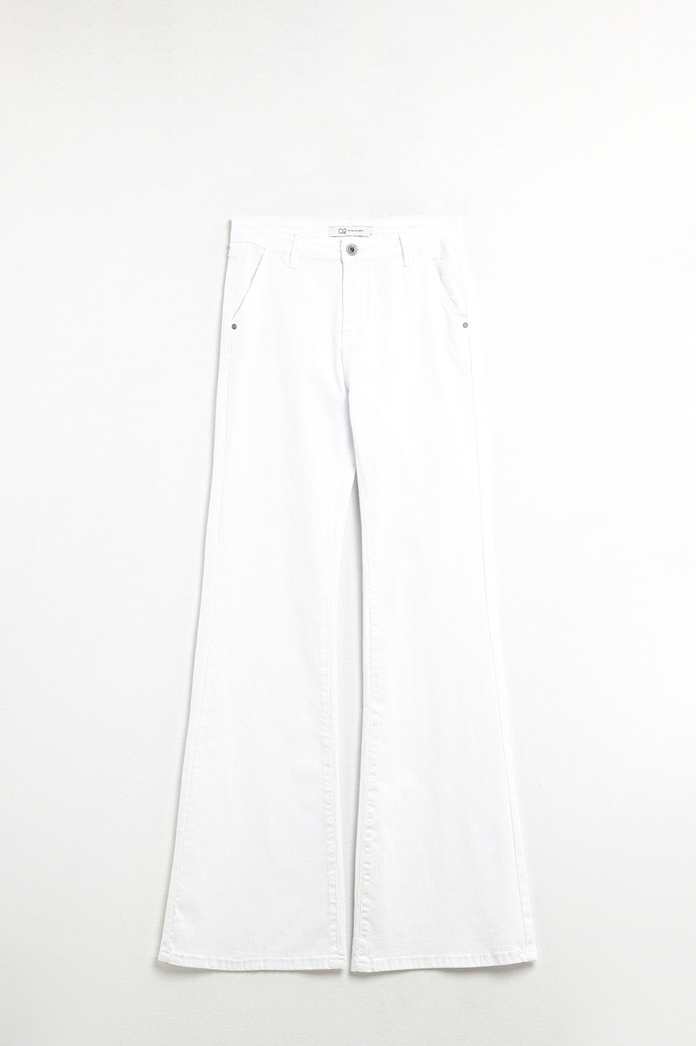 Pantalon Évasé Blanc Confortable et Extensible