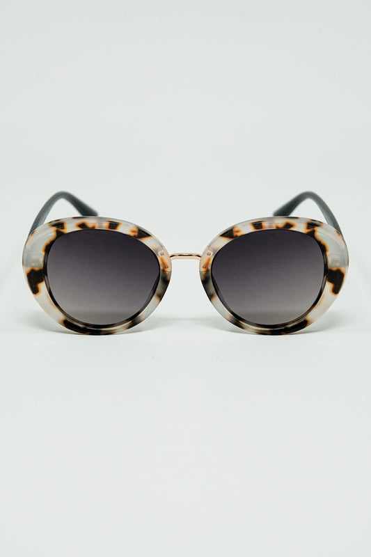 Lunettes de soleil ovales Sunset Spot Beige