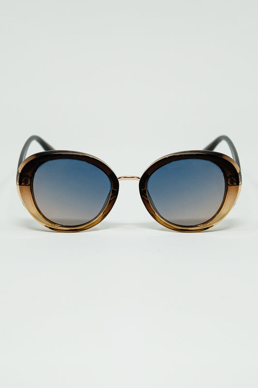 Lunettes de soleil ovales Golden Sunset Spot