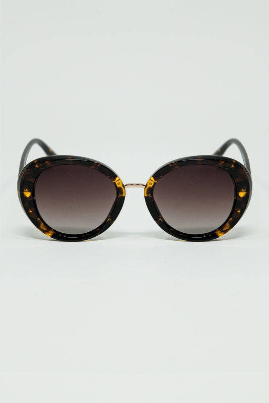Lunettes de soleil ovales Sunset Spot marron