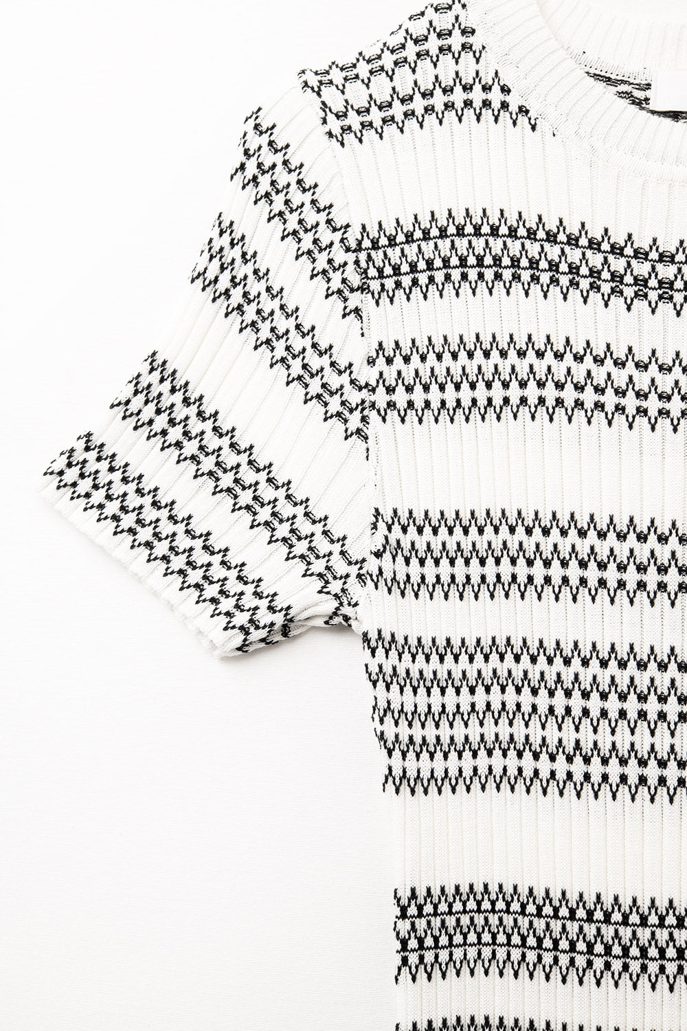 Robe maxi tricotée de haute qualité avec détail en zigzag