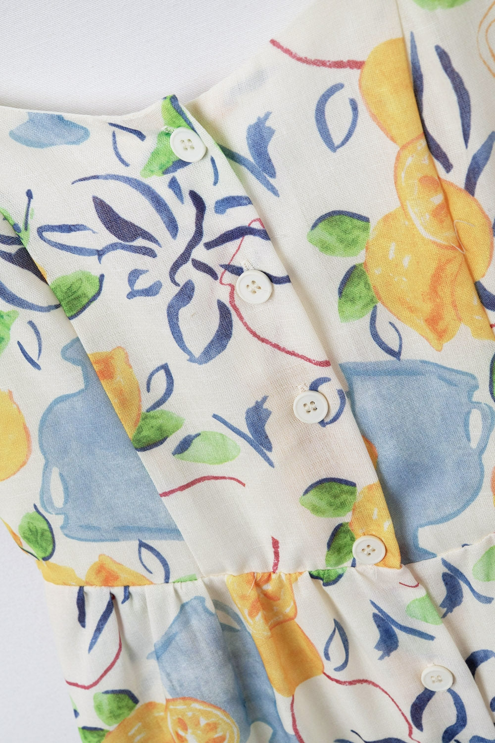 robe maxi blanche sans bretelles avec imprimé citron