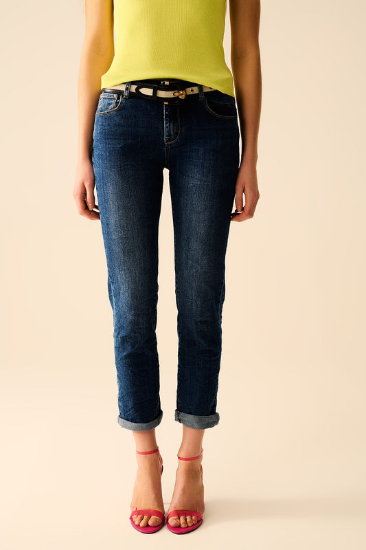 Jean Basique Super Skinny Délavage Moyen Extensible