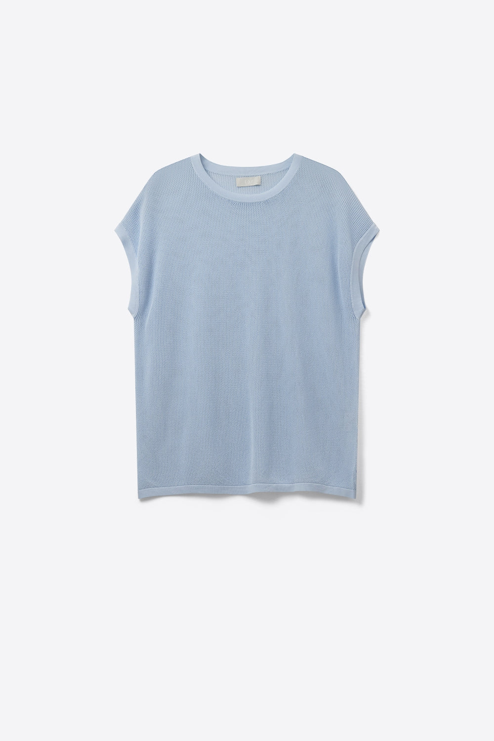 pull en maille à carreaux couleur bleu bébé