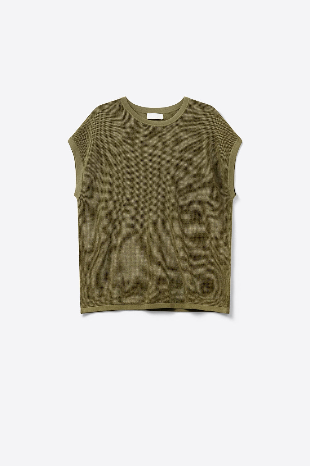 Pull en maille filet couleur kaki