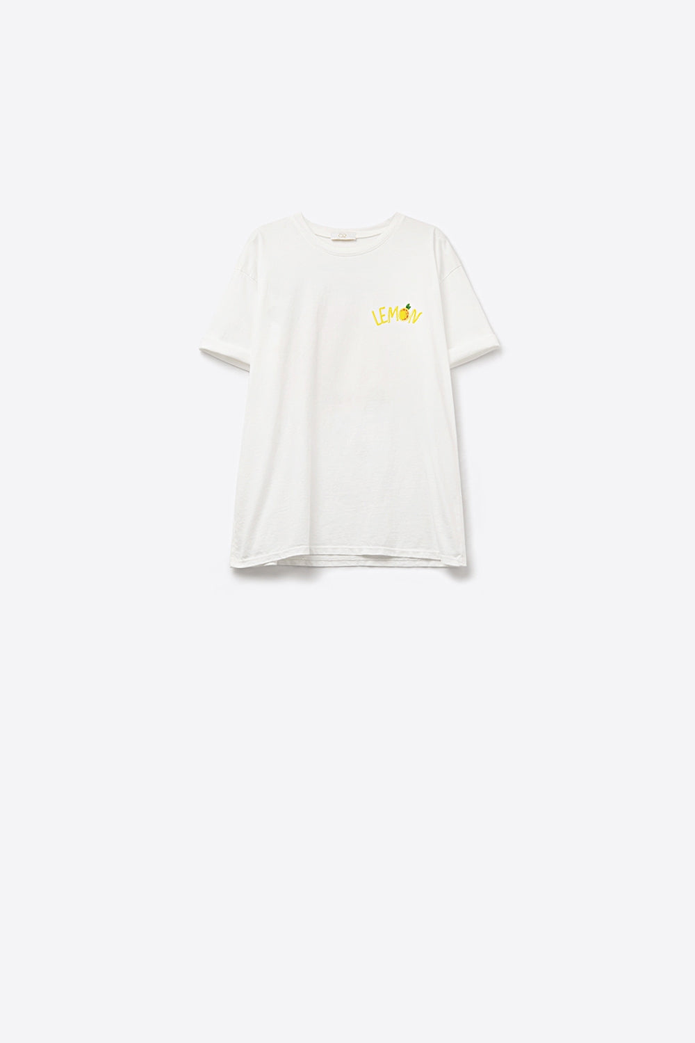 Fabriqué en Italie t-shirt blanc avec motif de citron
