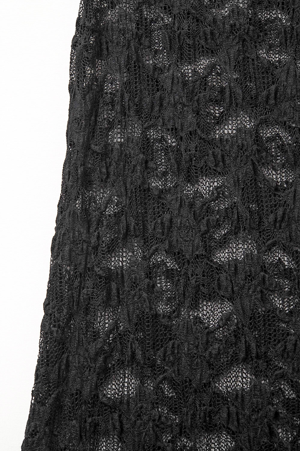 Longue jupe noire transparente de style bohémien