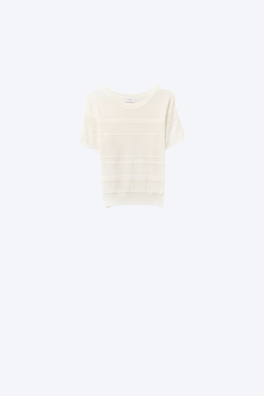 Pull en tricot à rayures texturées blanc