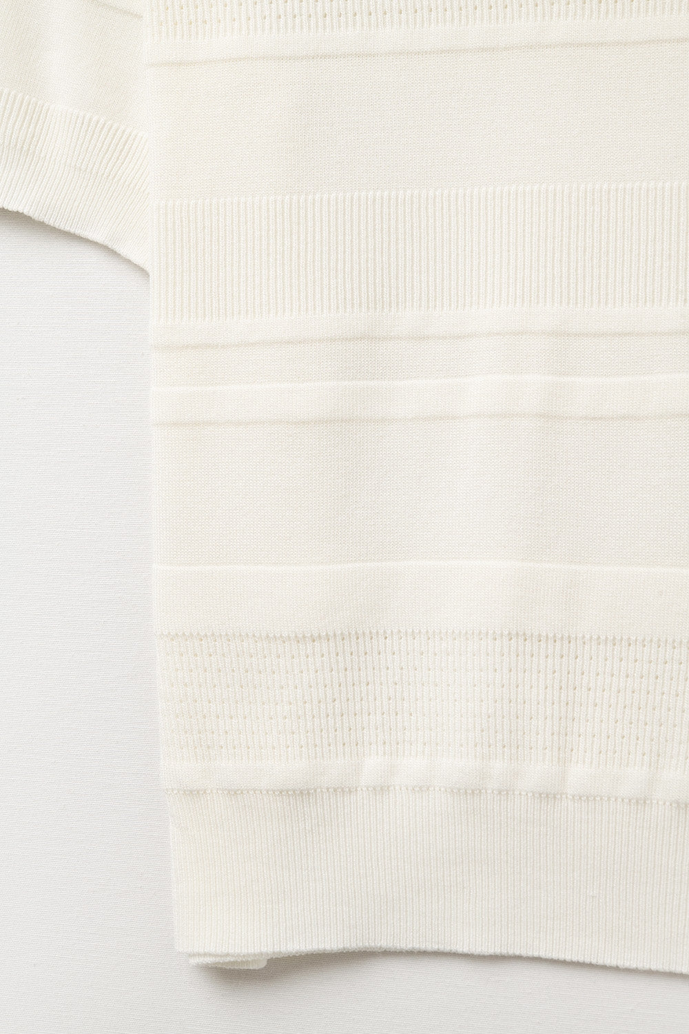 Pull en tricot à rayures texturées blanc