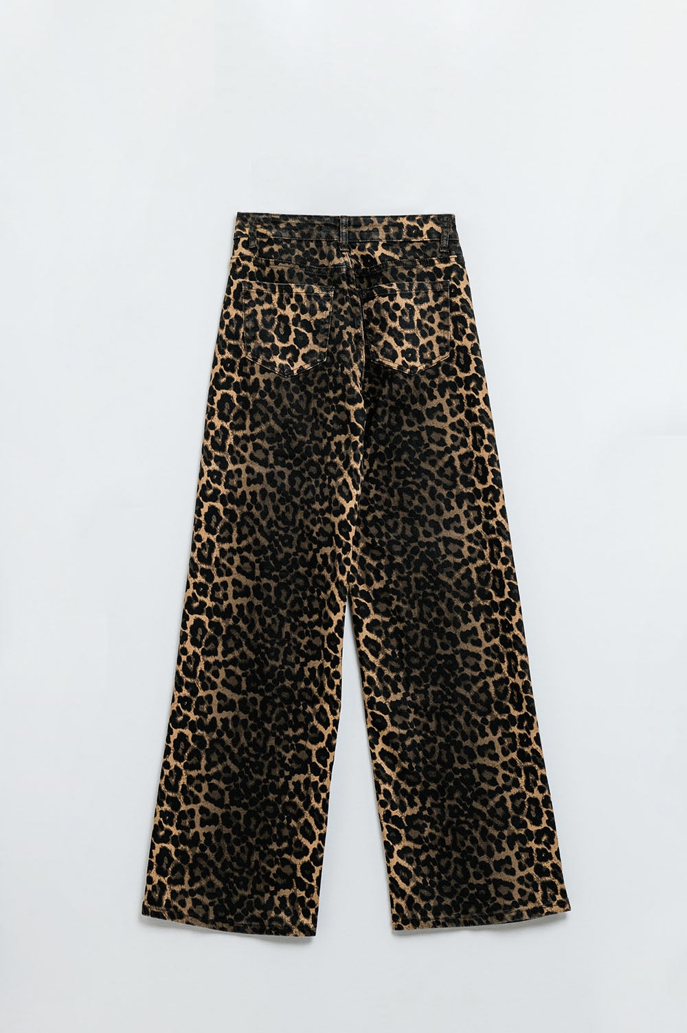 Pantalon imprimé léopard avec dégradé devant et dos