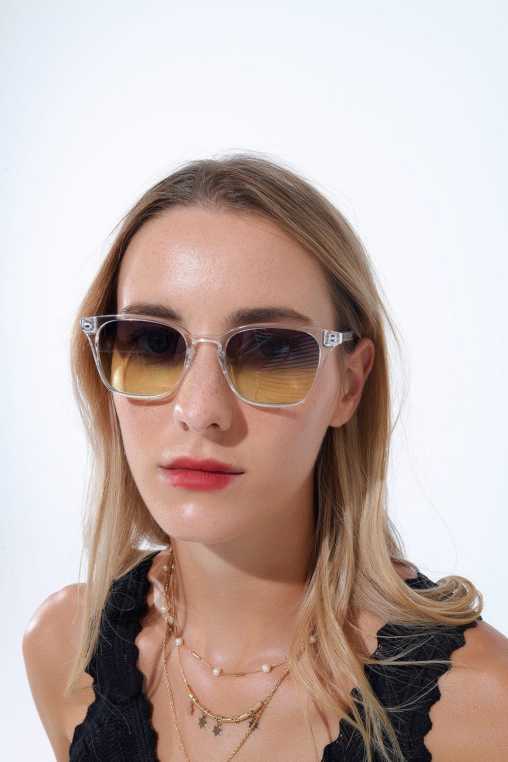 Lunettes de soleil transparentes et dégradées avec verres Sunset