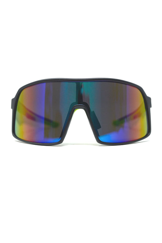 Lunettes de soleil sport polarisées en bleu rouge dégradé
