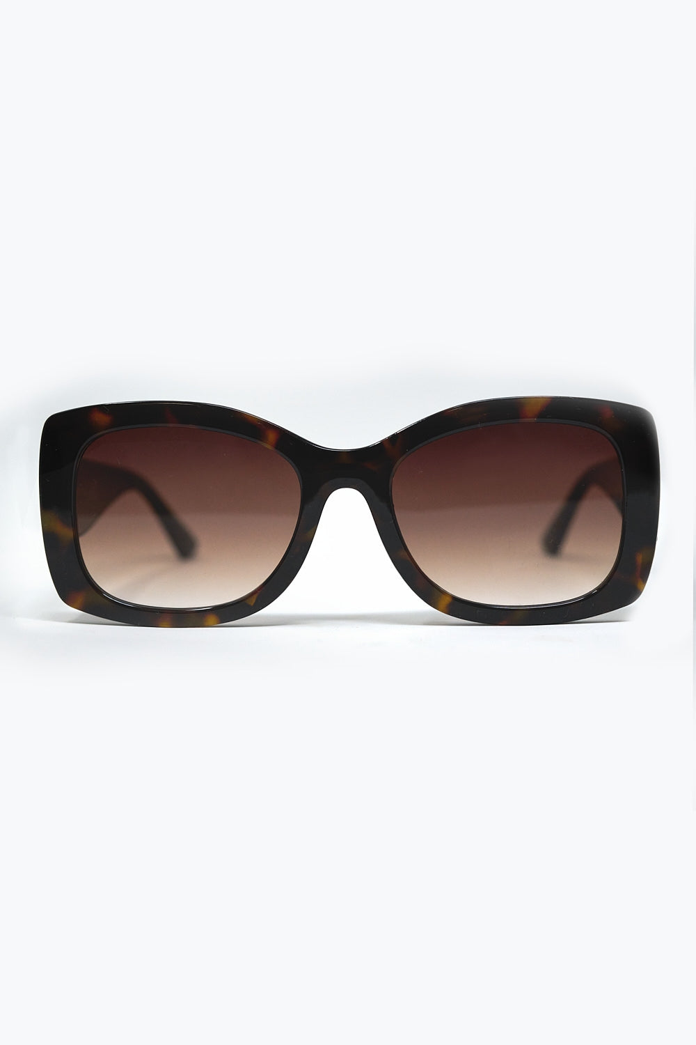 Lunettes de soleil ovales surdimensionnées en acétate marron