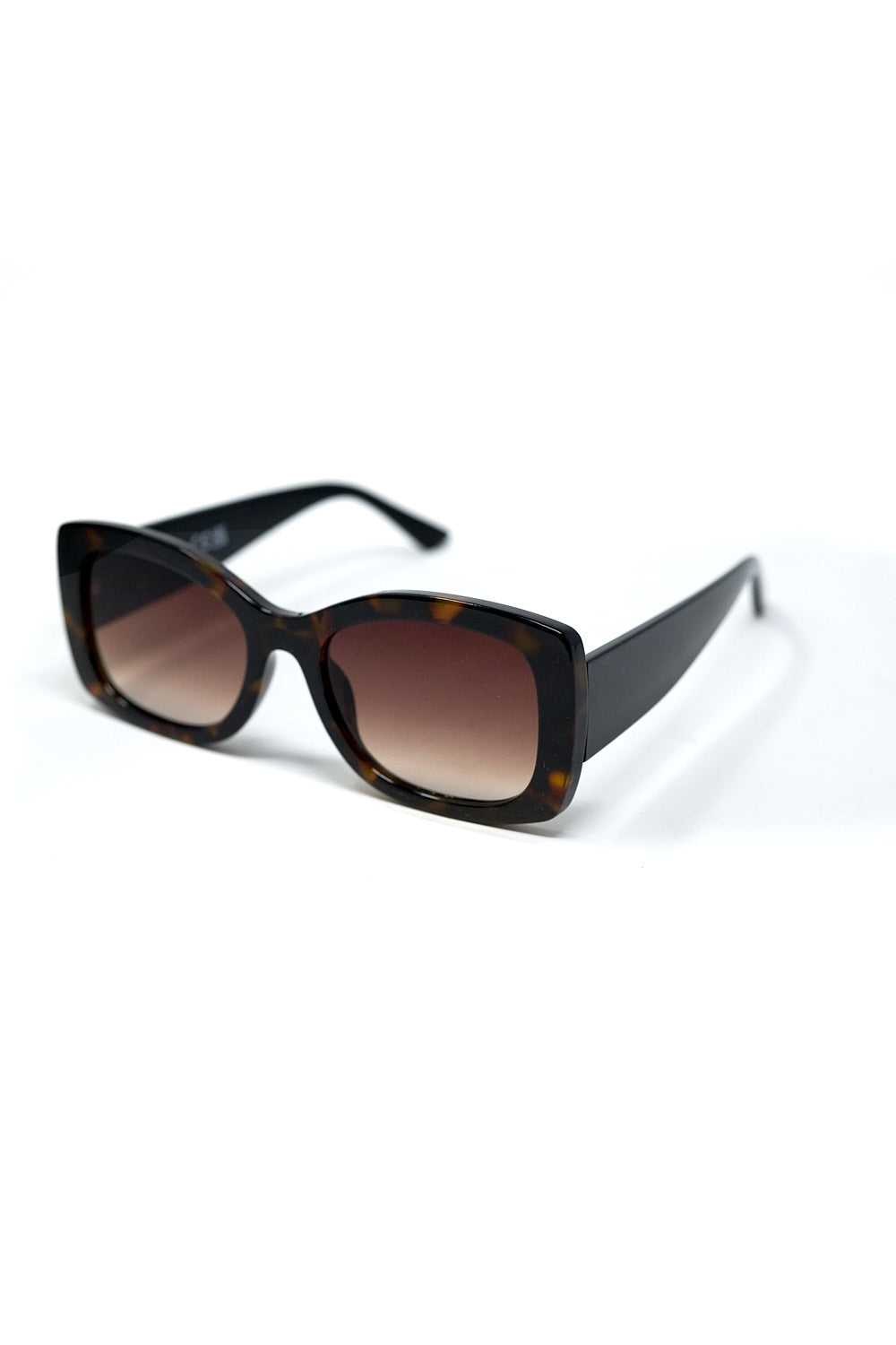 Lunettes de soleil ovales surdimensionnées en acétate marron