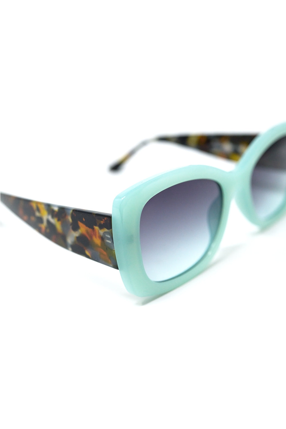 Lunettes de soleil ovales surdimensionnées en acétate vert menthe