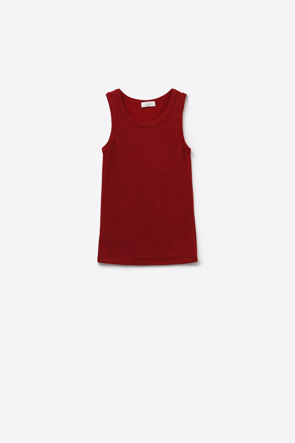 Débardeur de base en tricot super doux rouge rubis