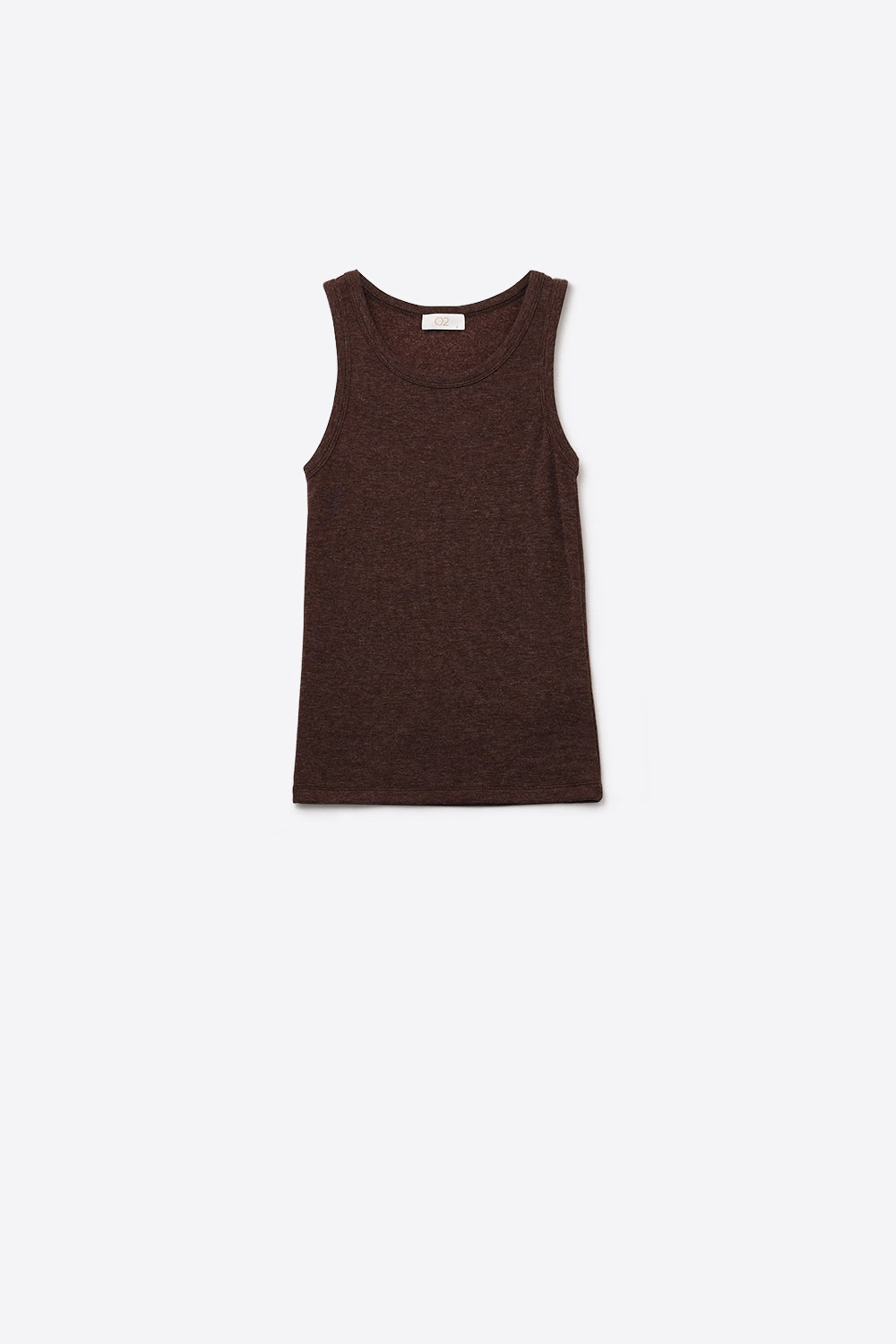 Débardeur de base en tricot super doux marron chocolat
