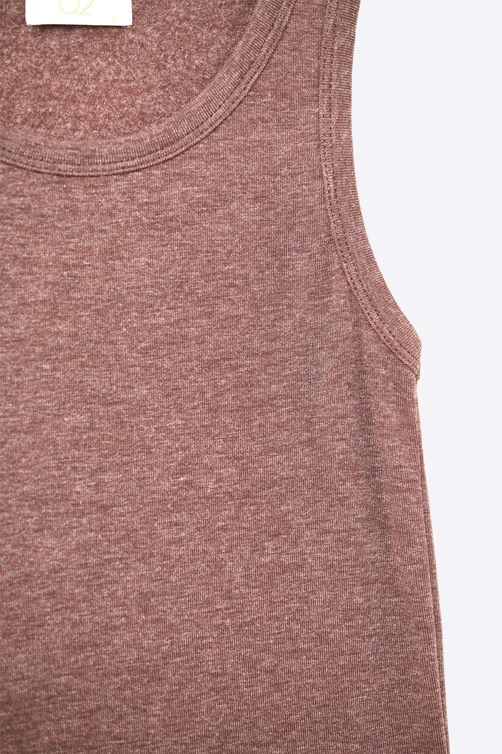 Débardeur de base en tricot super doux marron chocolat