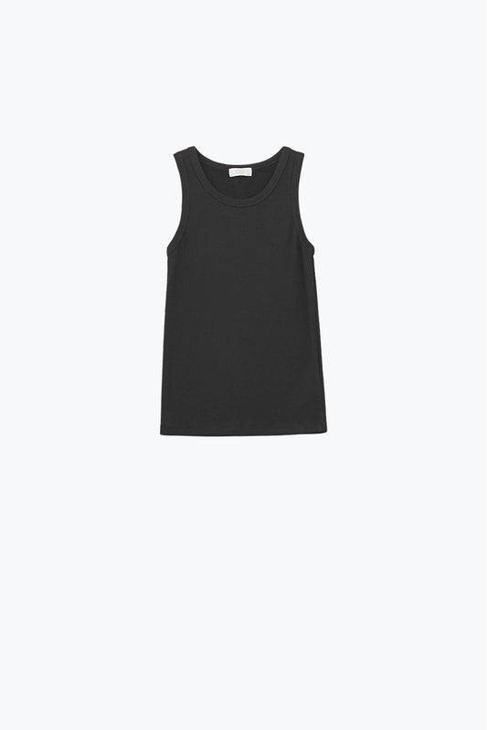 Débardeur de base en tricot super doux noir