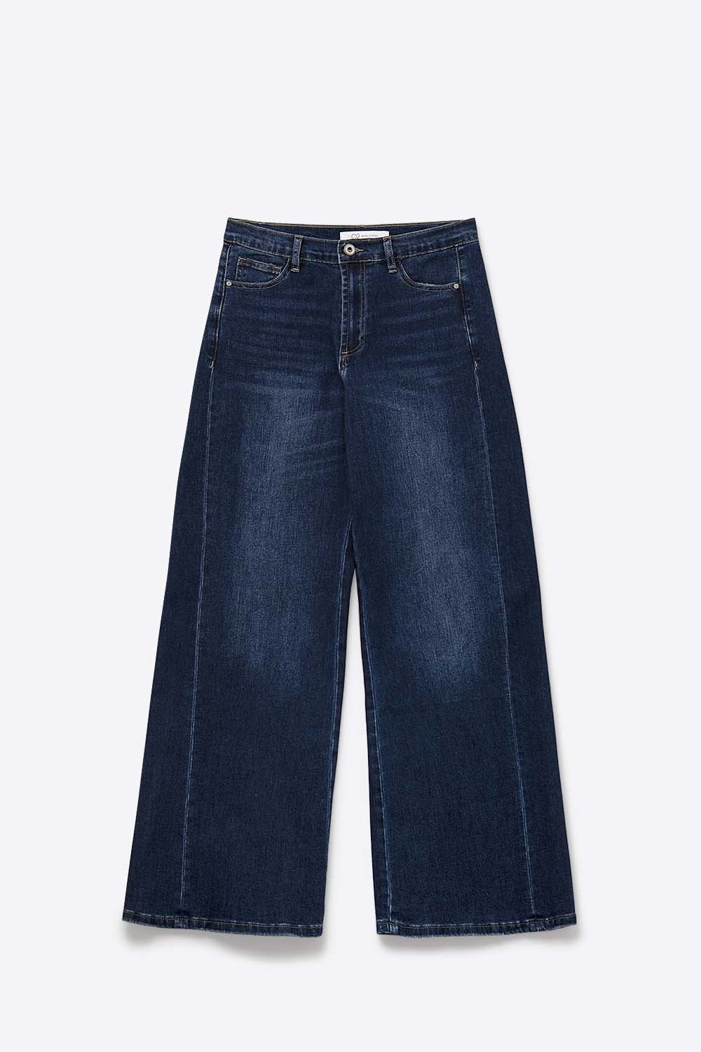 Jean à jambe extra-large délavé foncé