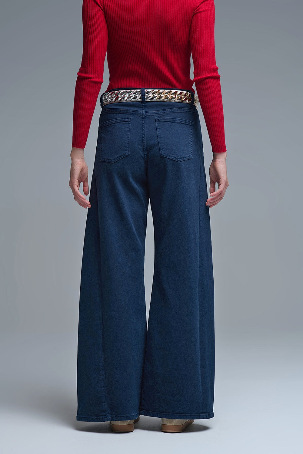 Pantalon extra-large en marine