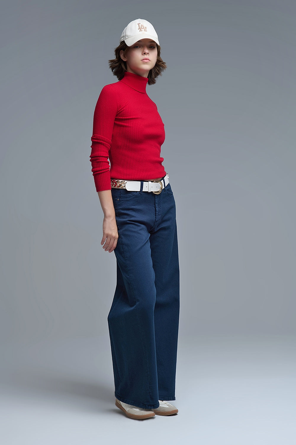 Pantalon extra-large en marine