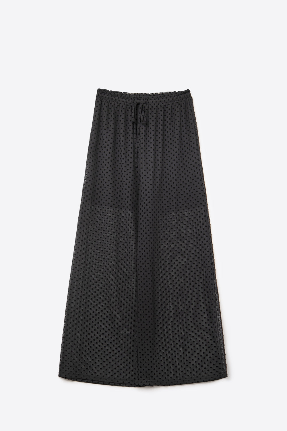 Pantalon à pois noir transparent Chic