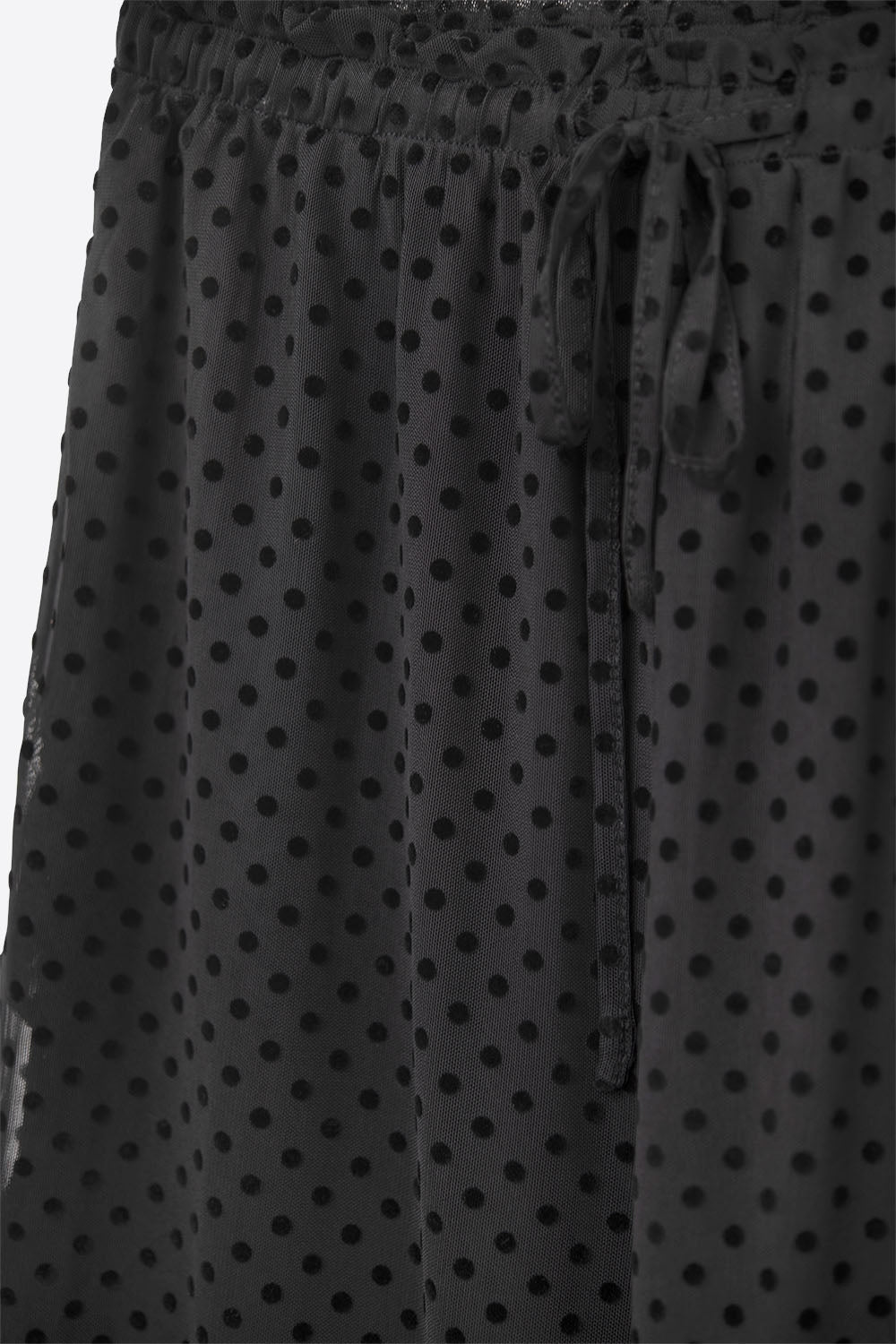 Pantalon à pois noir transparent Chic