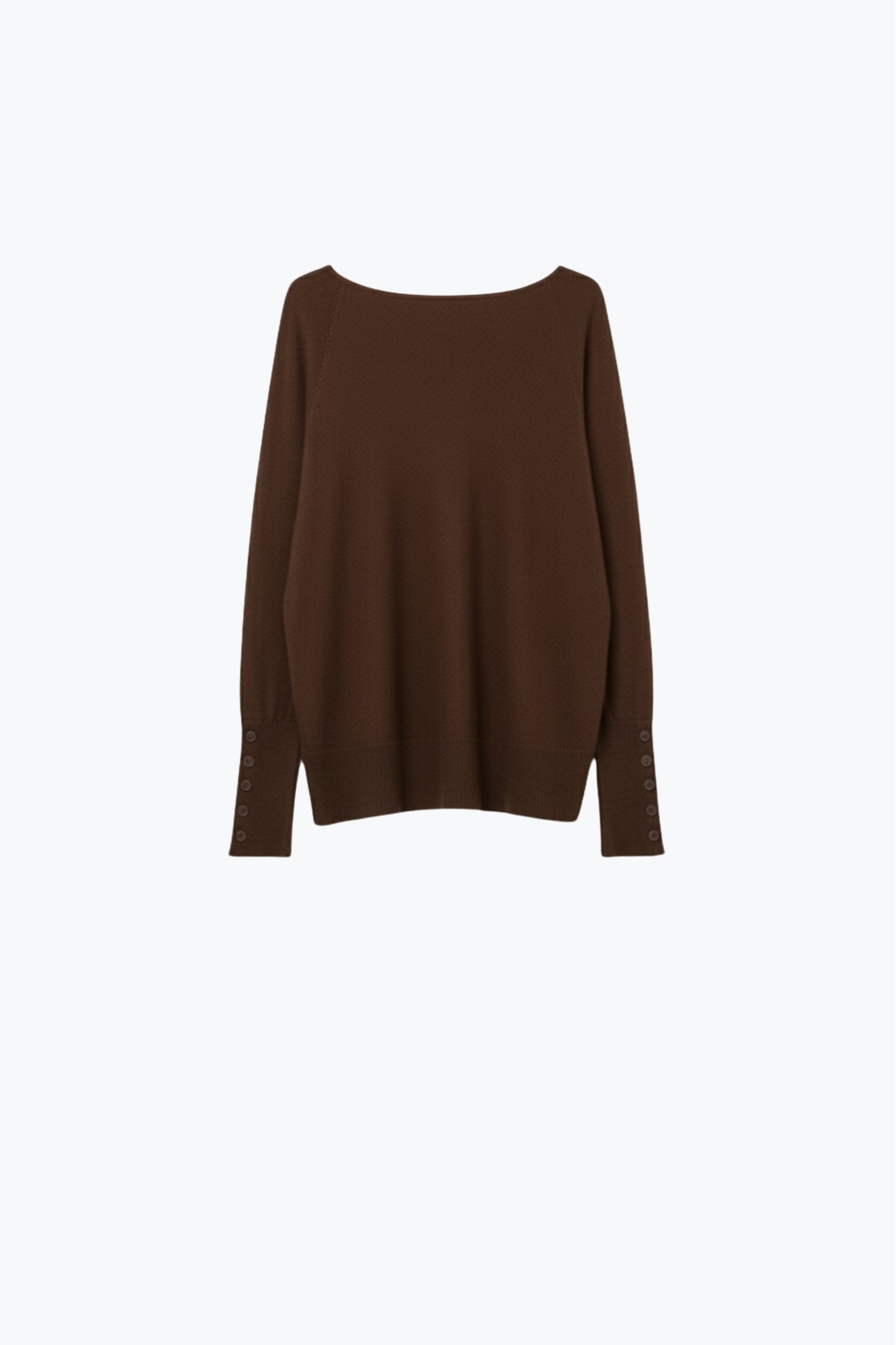 Pull oversize à col roulé en brun