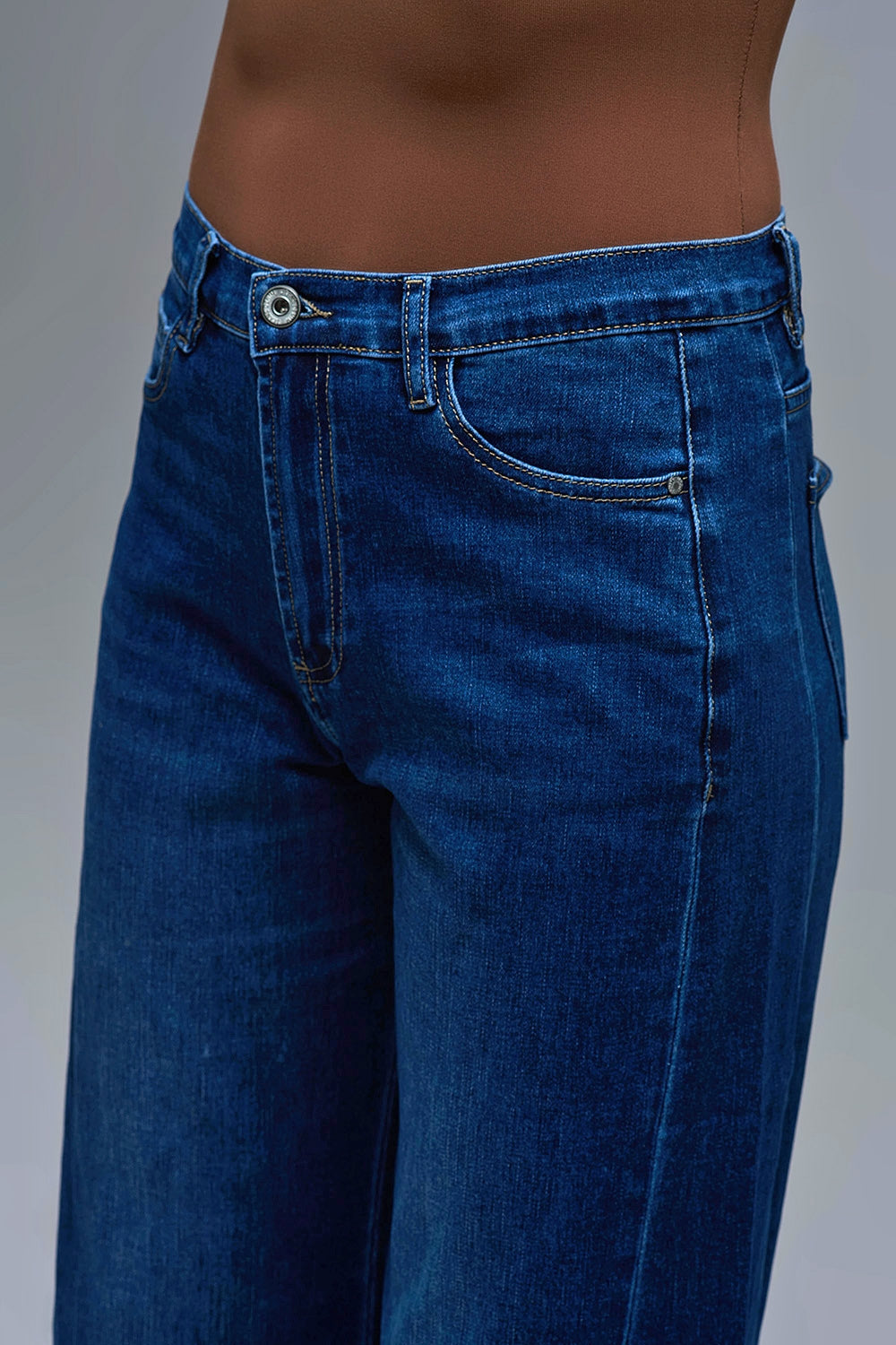 Jean à jambe extra-large délavé foncé