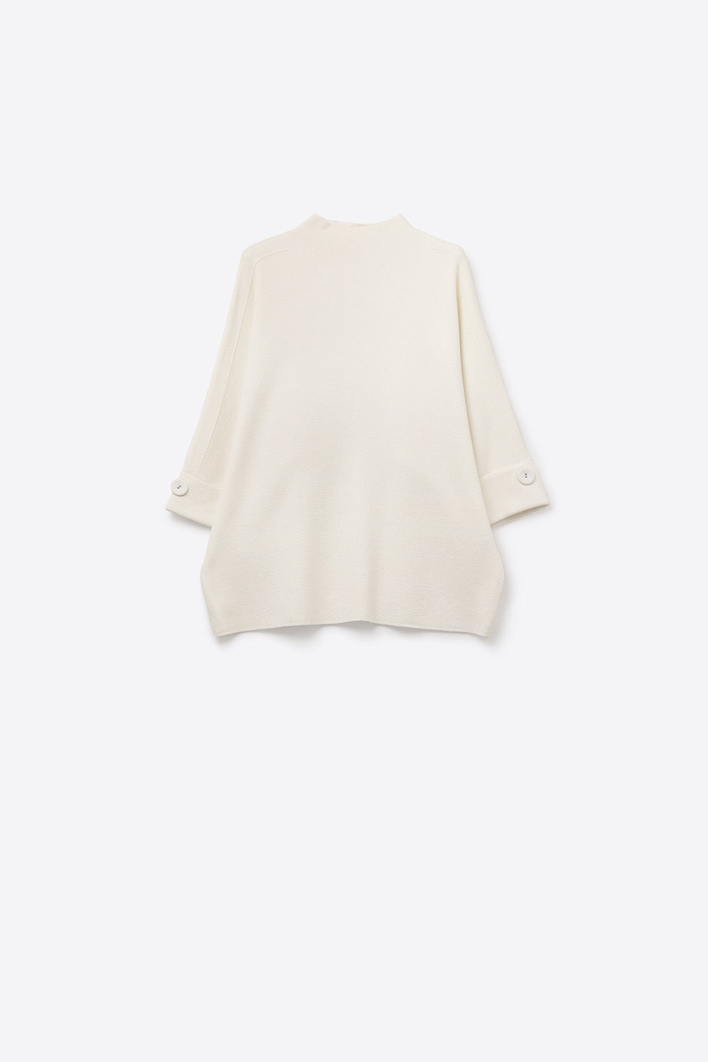 Pull blanc en tricot avec détails de boutons