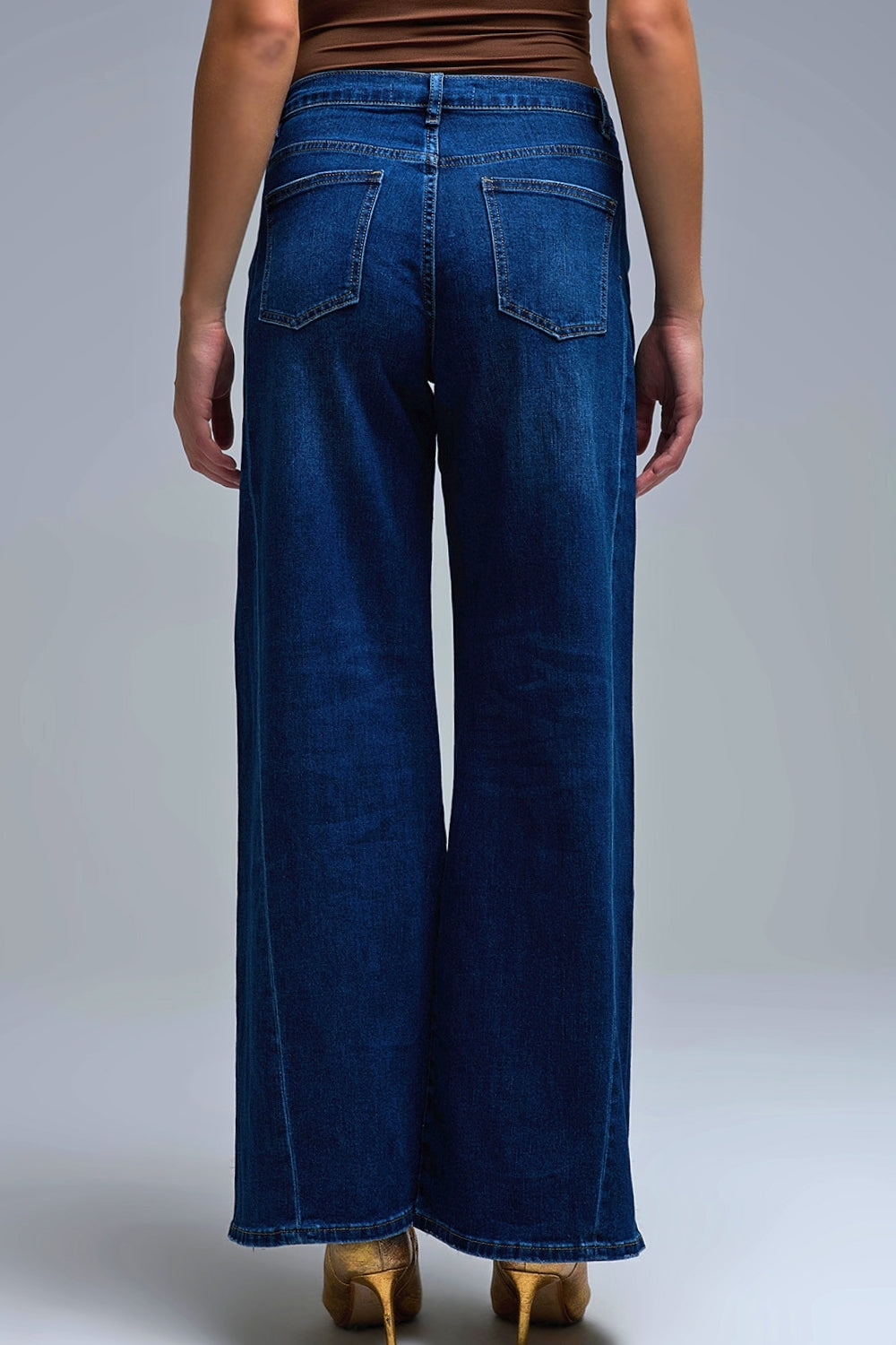 Jean à jambe extra-large délavé foncé