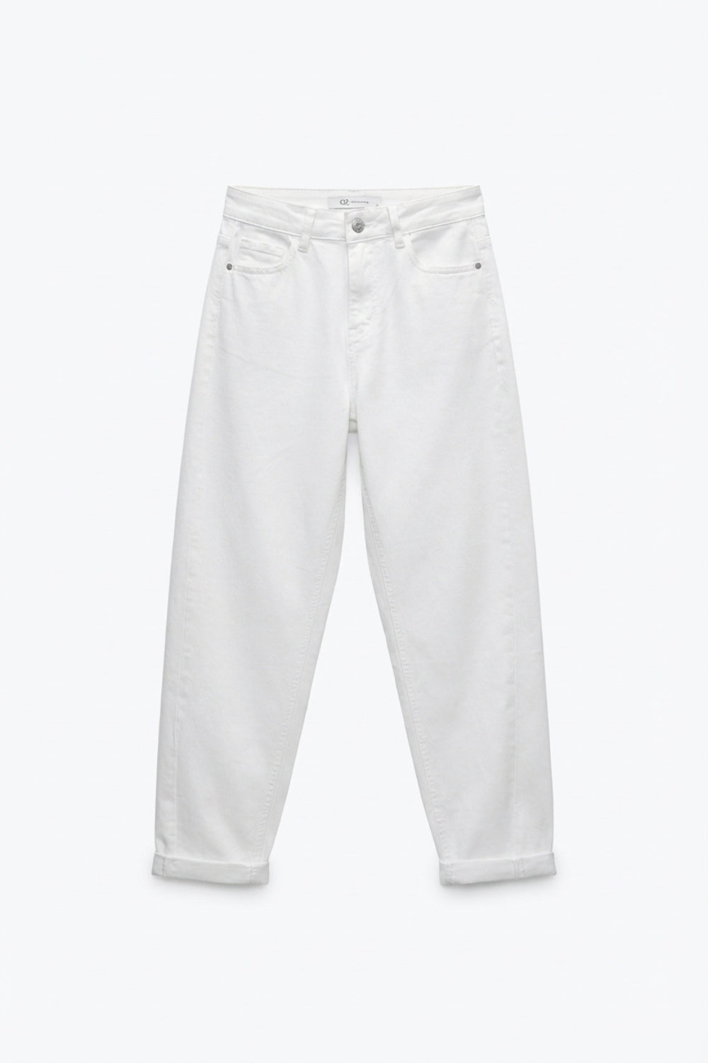 Pantalon Tapered décontracté en tissu stretch confortable blanc