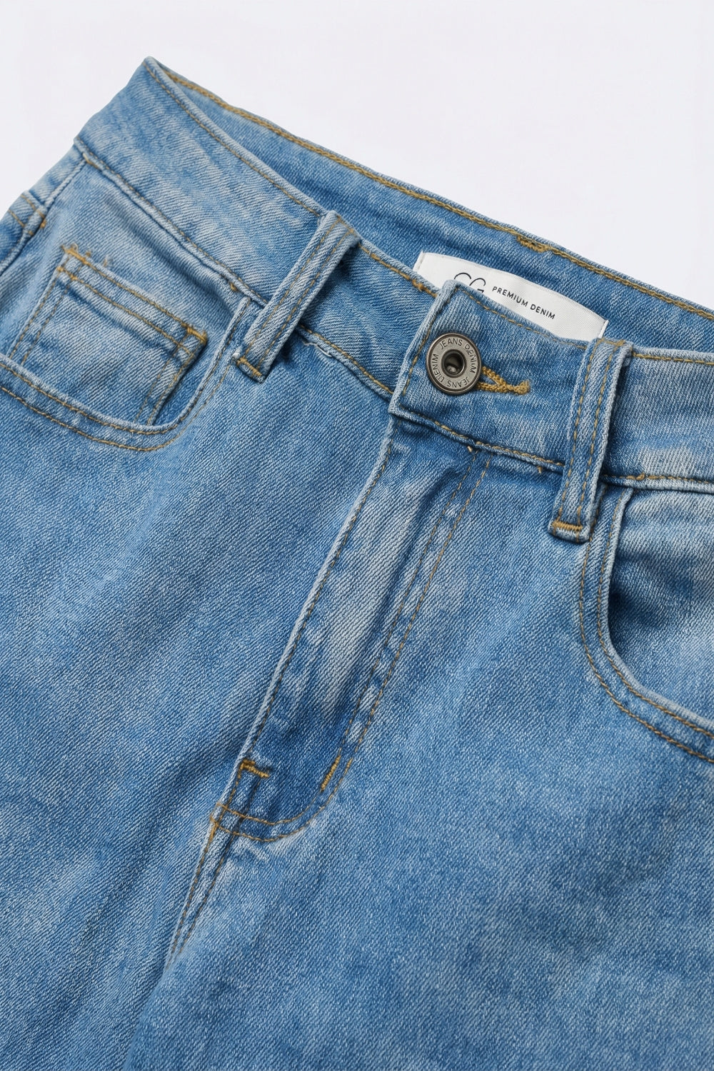 Jean évasé extensible lavage léger