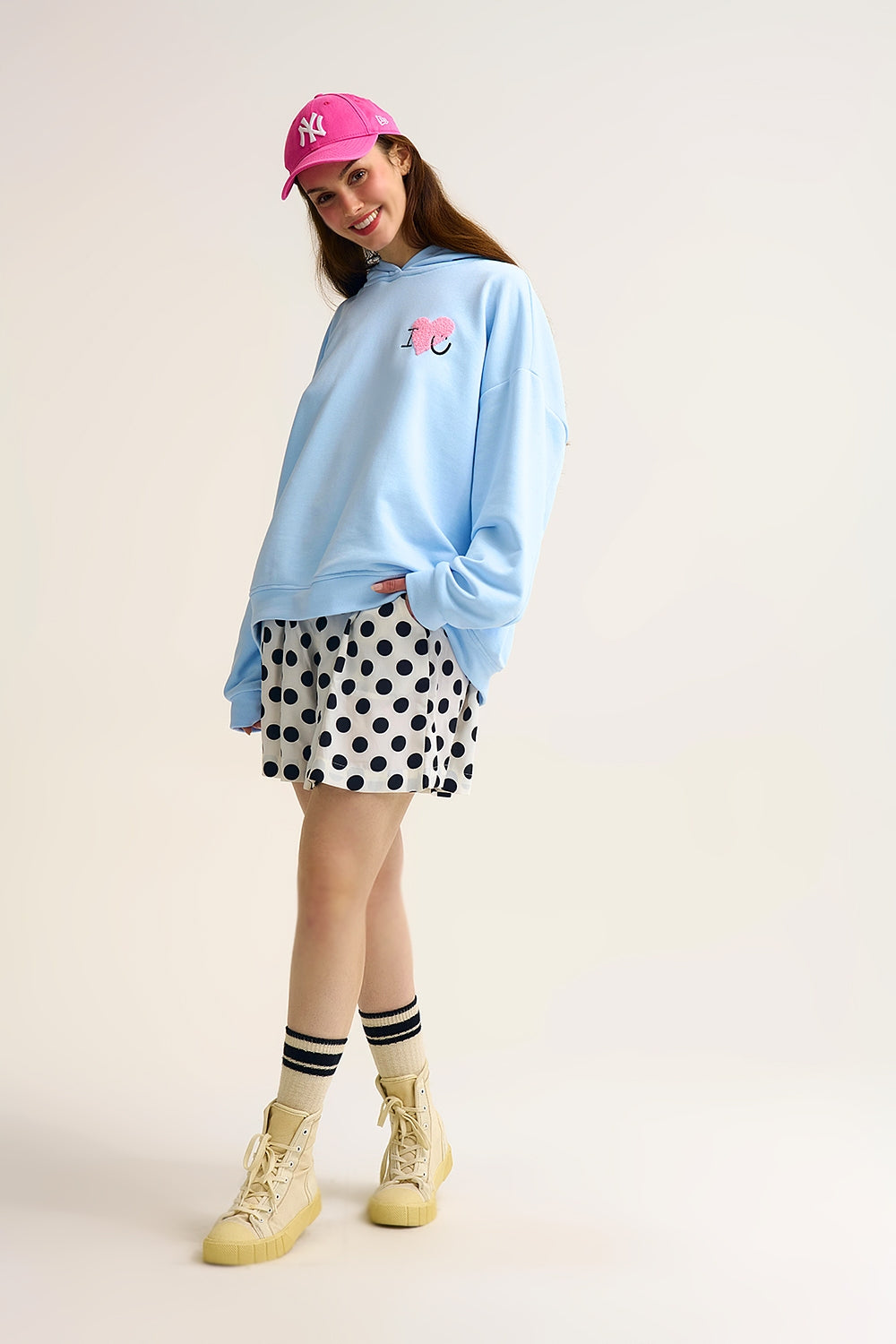 sweat à capuche super-doux avec graphisme en forme de cœur