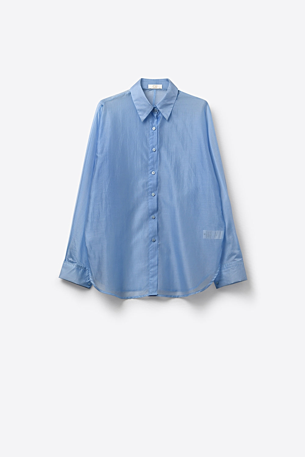 Chemise boutonnée bleu ciel à coupe décontractée
