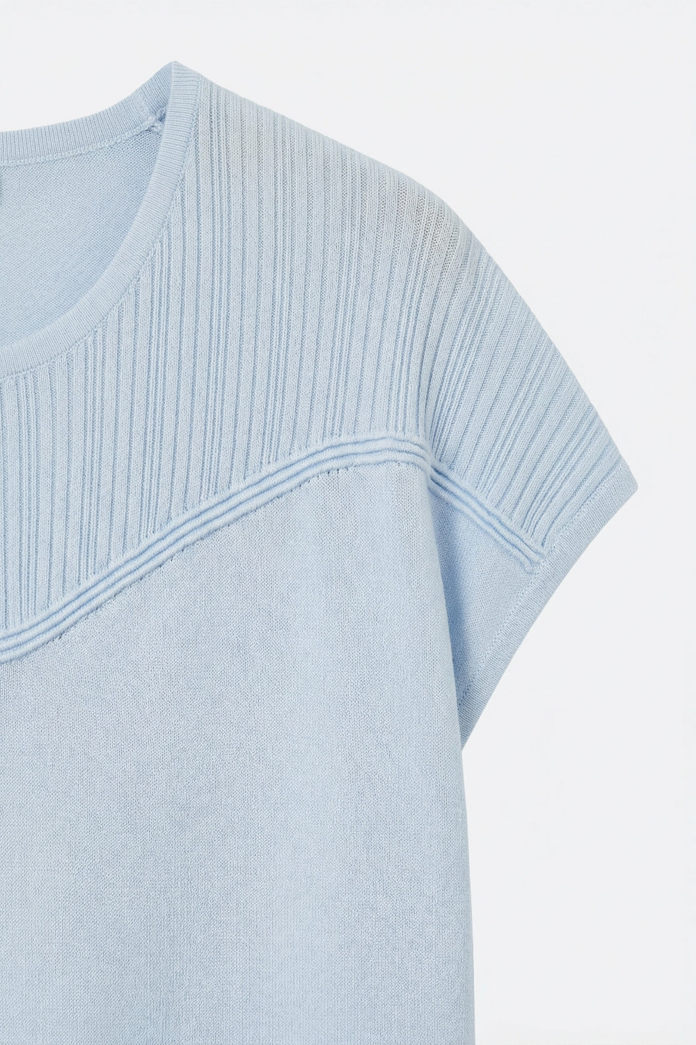 Pull en maille léger à coupe décontractée en bleu clair