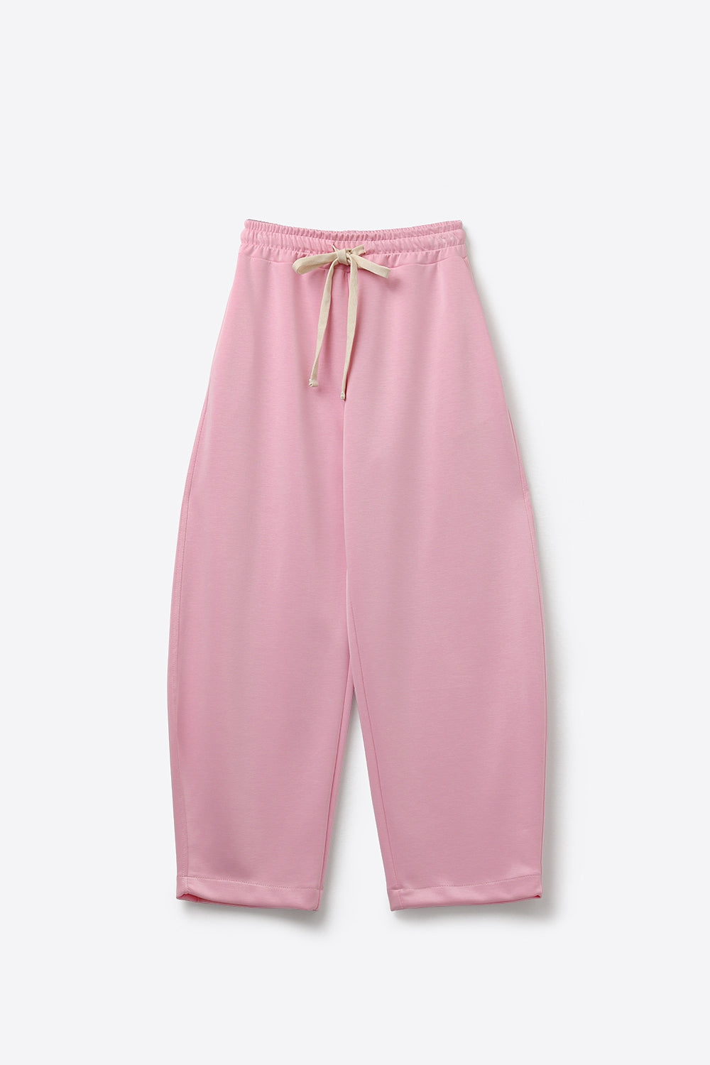 Pantalon de jogging en tricot super doux en rose avec taille à cordon de serrage