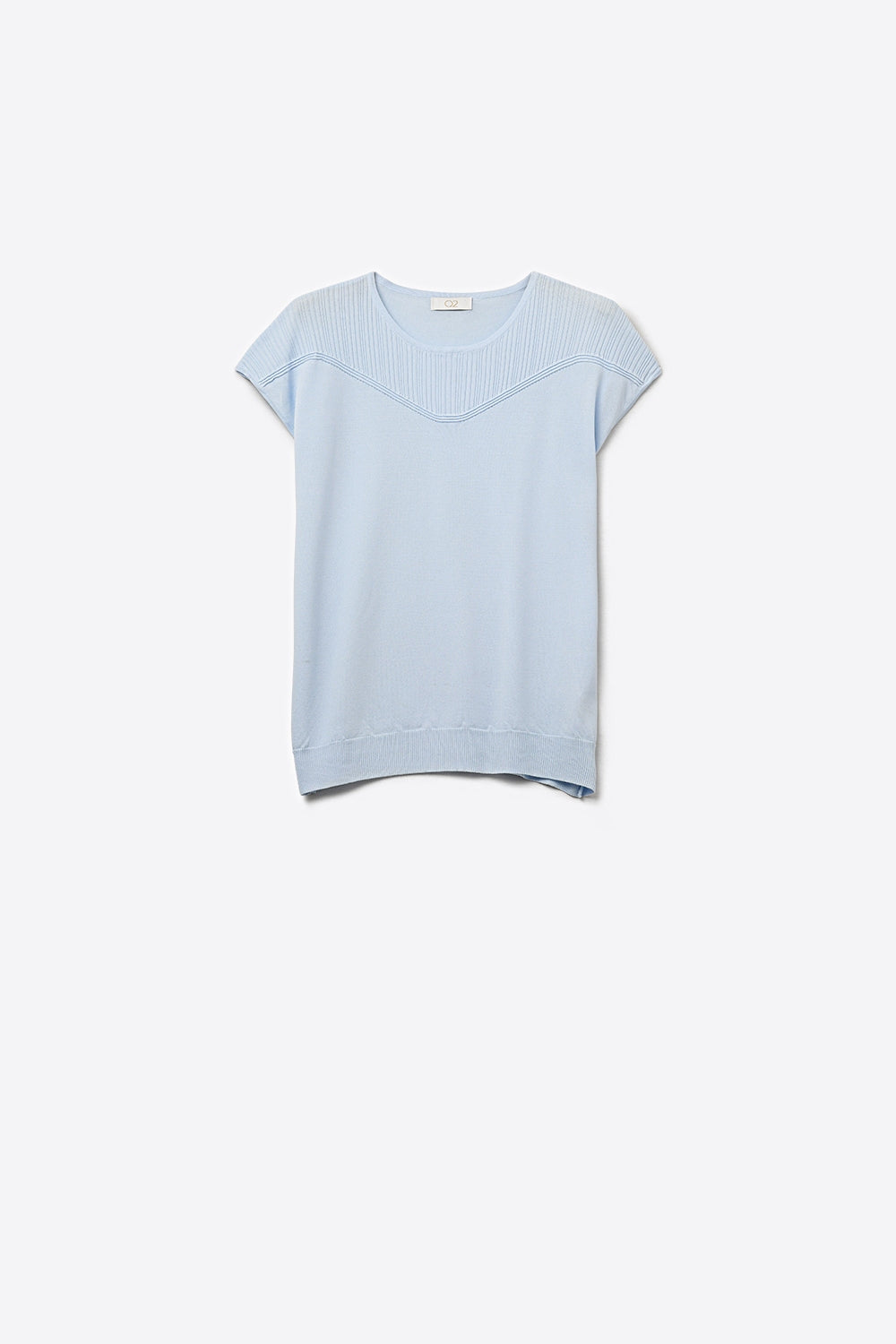 Pull en maille léger à coupe décontractée en bleu clair