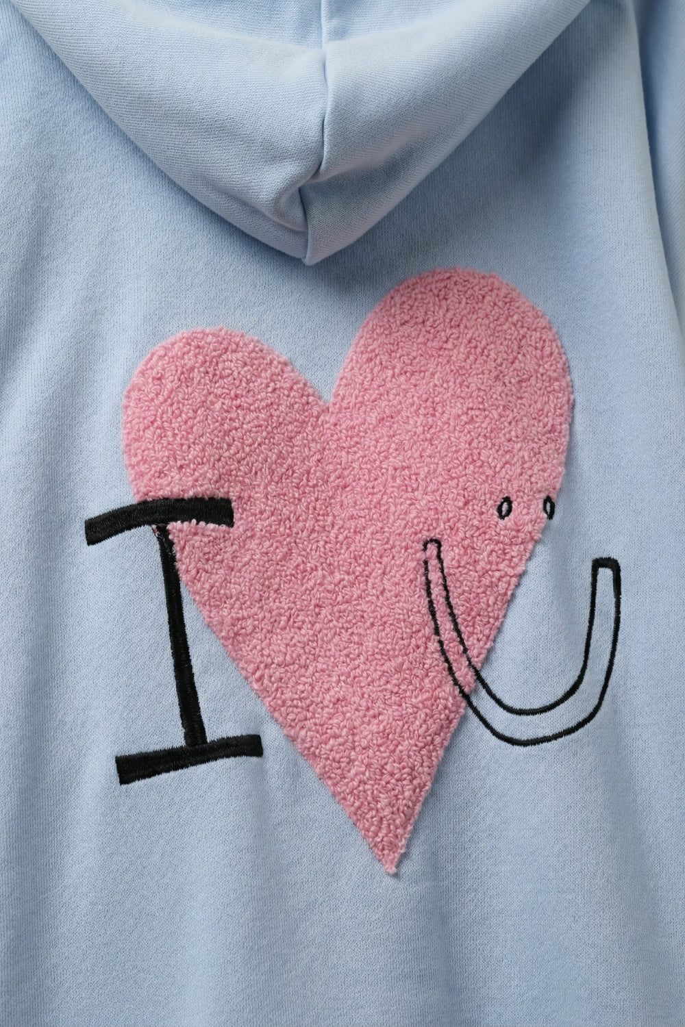 sweat à capuche super-doux avec graphisme en forme de cœur