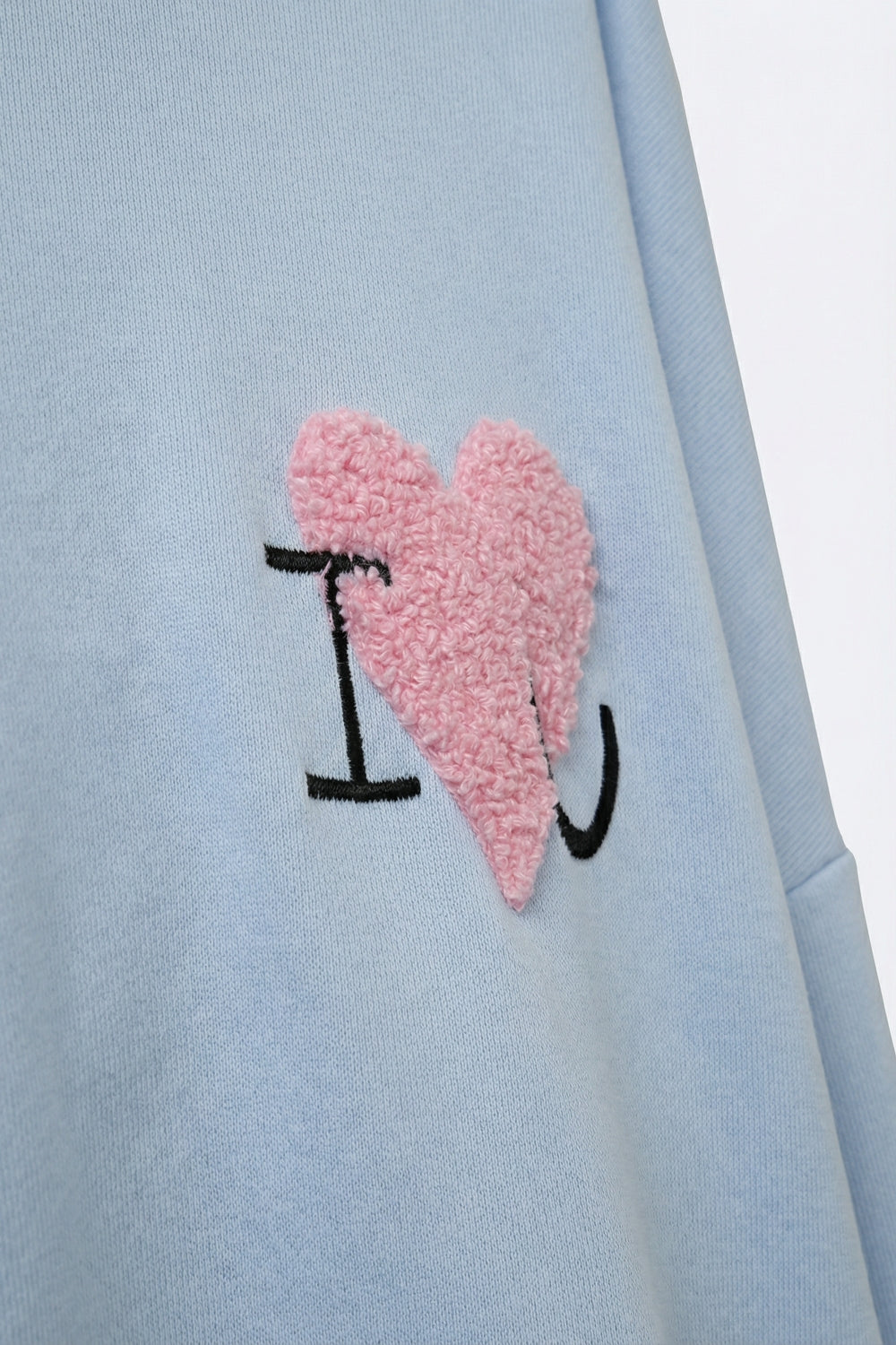 sweat à capuche super-doux avec graphisme en forme de cœur